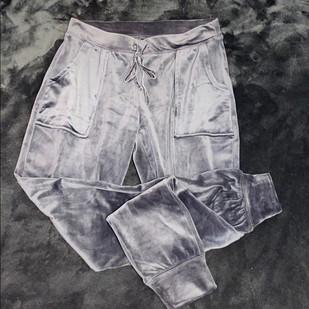 * Never worn* dark gray velour track pants